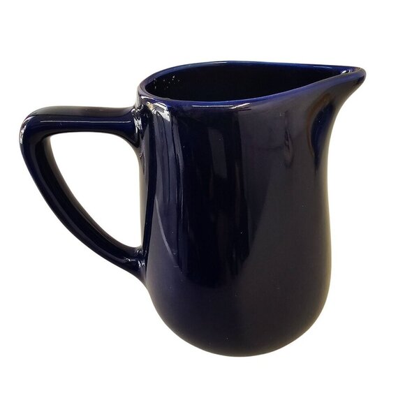 ITI Maxwell House Vintage Cobalt Blue Ceramic Creamer 4.5"H Collectable - Picture 3 of 8